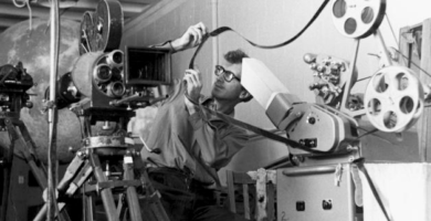 antigua moviola de cine